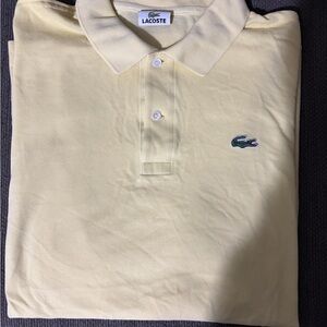 Lacoste Men's Light Yellow Polo Shirt